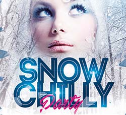 冬季赏雪活动传单模板：Snow Chilly Party Flyer